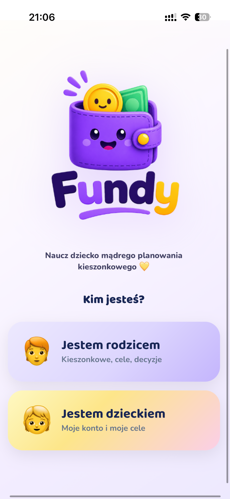 Ekran aplikacji Fundy